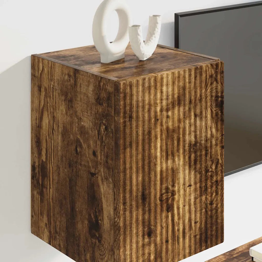Mobile TV da parete 2 pcs Rovere fumé 30 x 31 x 40 cm