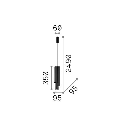 Lampadario Dorica 3 Luci Led Ottone