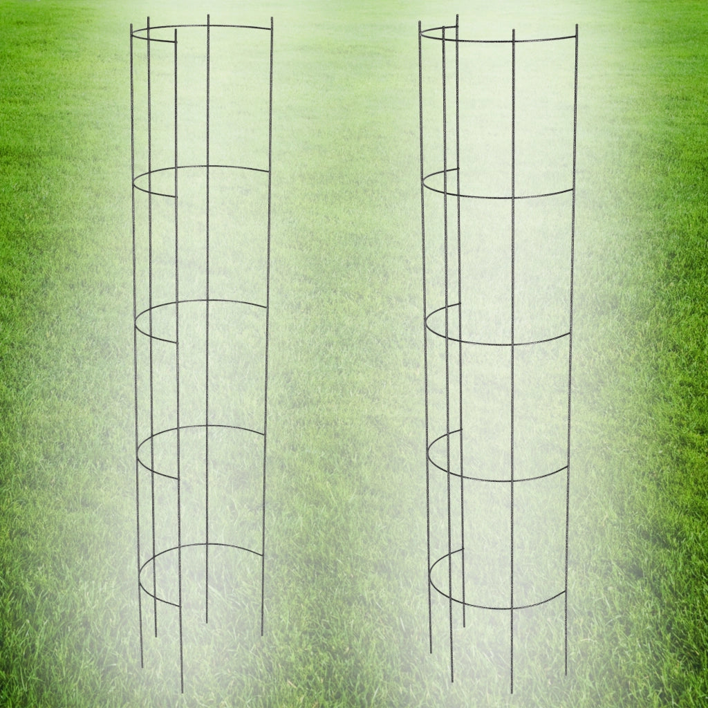 Pergola da giardino KADAX per fiori e rose, colonna di supporto in metallo lunga 120 cm