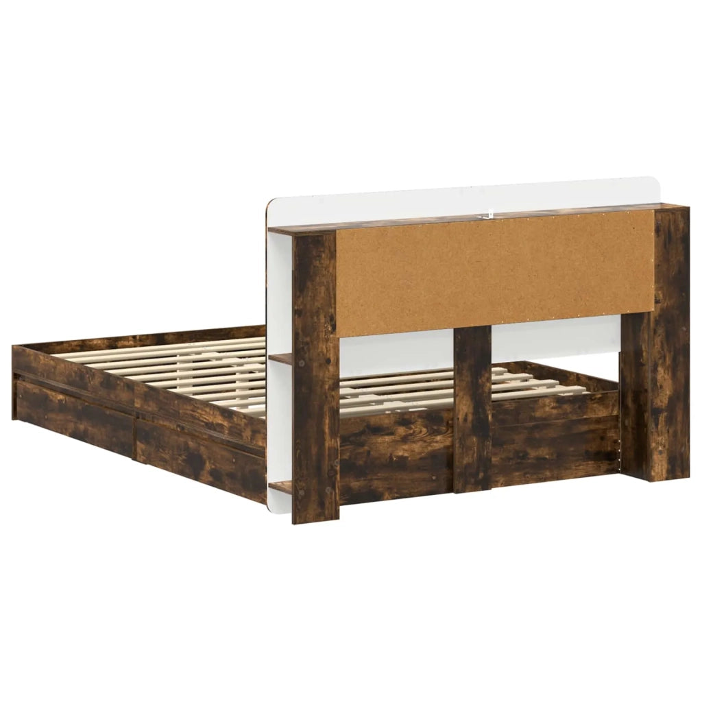 Telaio del letto con storage Rovere Fumo 135 x 190 cm 3433669