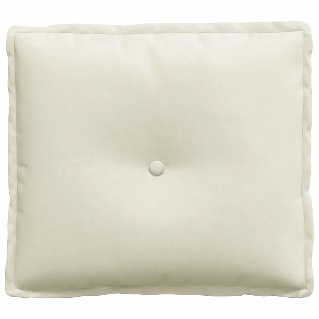 Cuscino per Schiena | Cuscino dorsale Crema 50 x 45 cm Tessuto in Cords