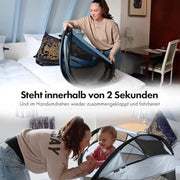 Letto Portatile per Bambini con Materasso - Da Nascita a 2,5 Anni - Letto a Soffietto per Bambini - Incluso Sacco a pelo e Borsa da Viaggio