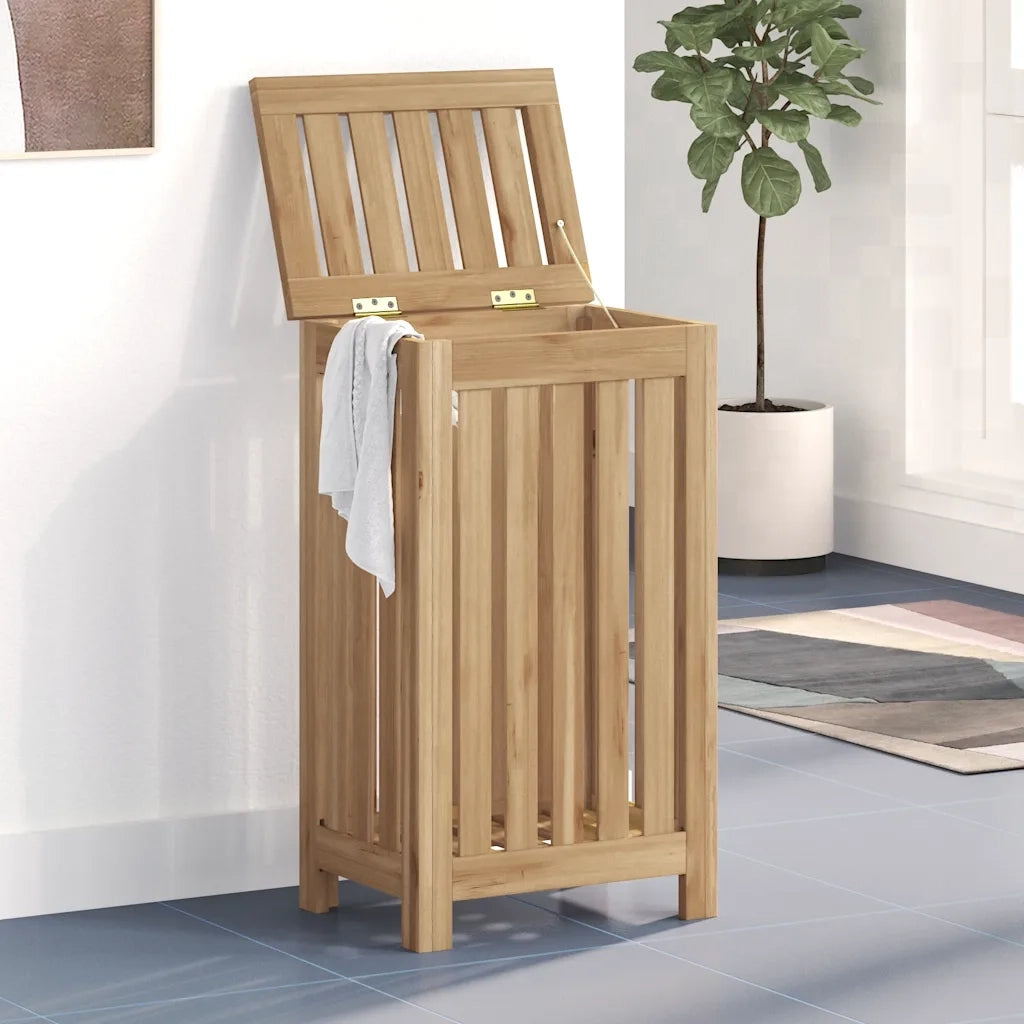 Cesto del Bucato 35x25x60 cm in Legno Massello di Teak cod mxl 62336