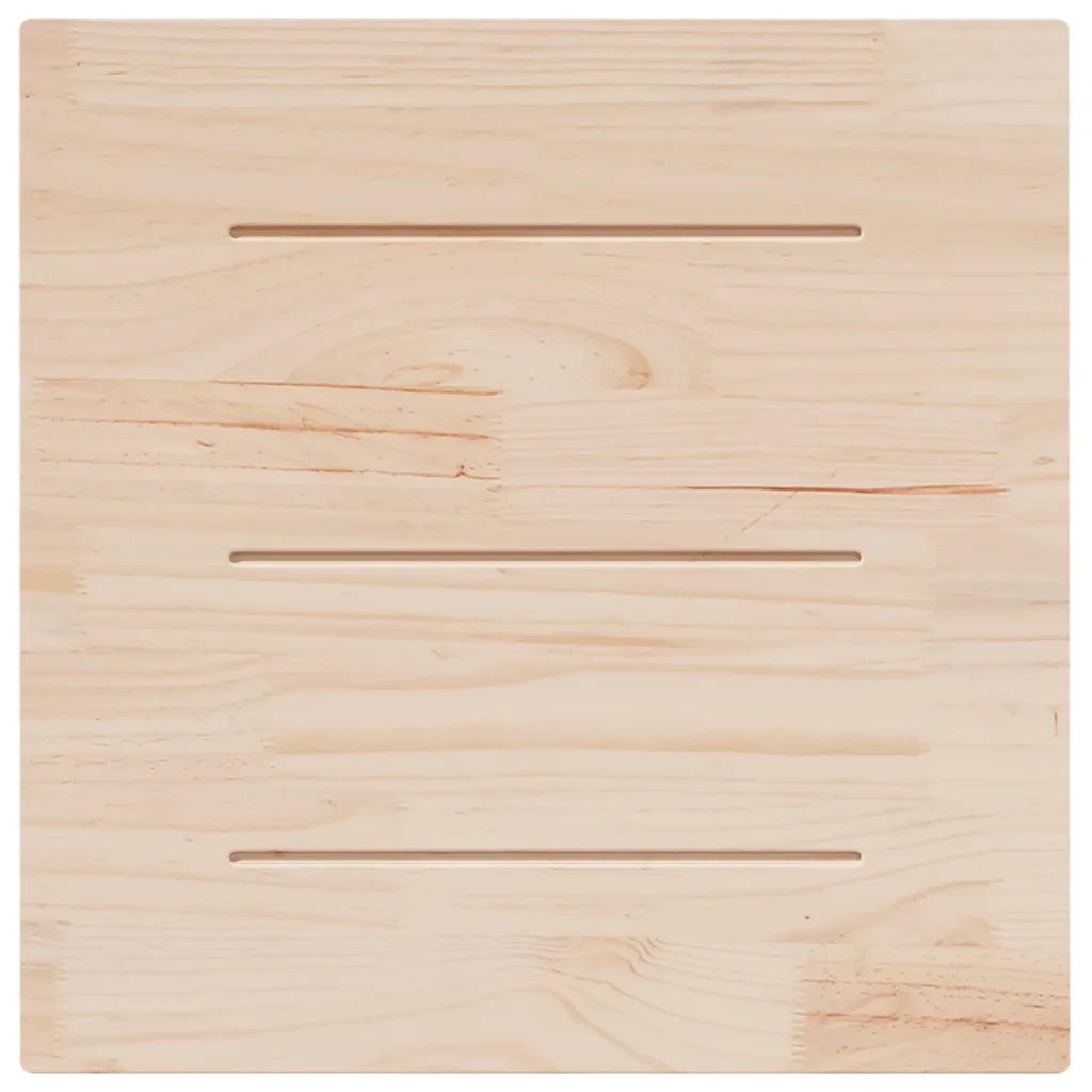 Piano Tavolo Bianco 70x70x2,5cm Legno Massello di Pino Quadrato 824386