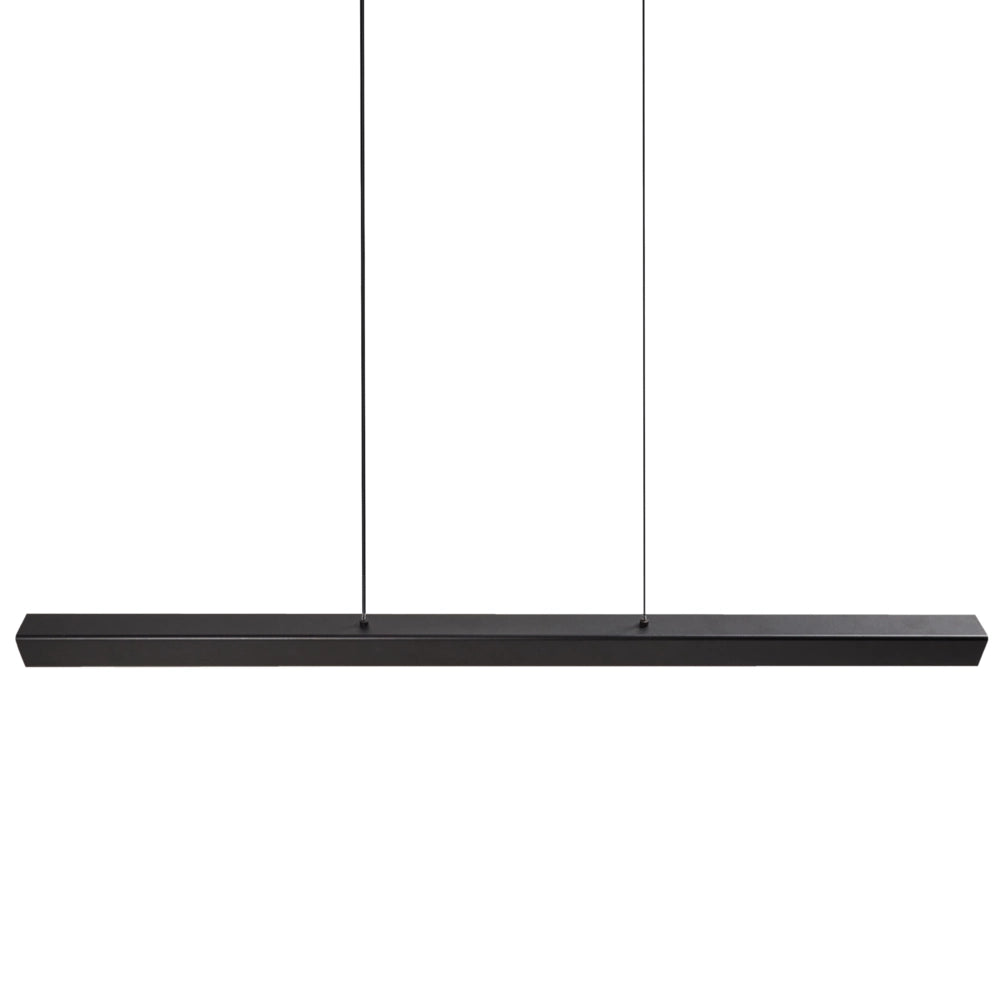 Lampada a sospensione in alluminio nero con paralume in legno di gomma e base in ferro con telecomando Luce a LED integrata