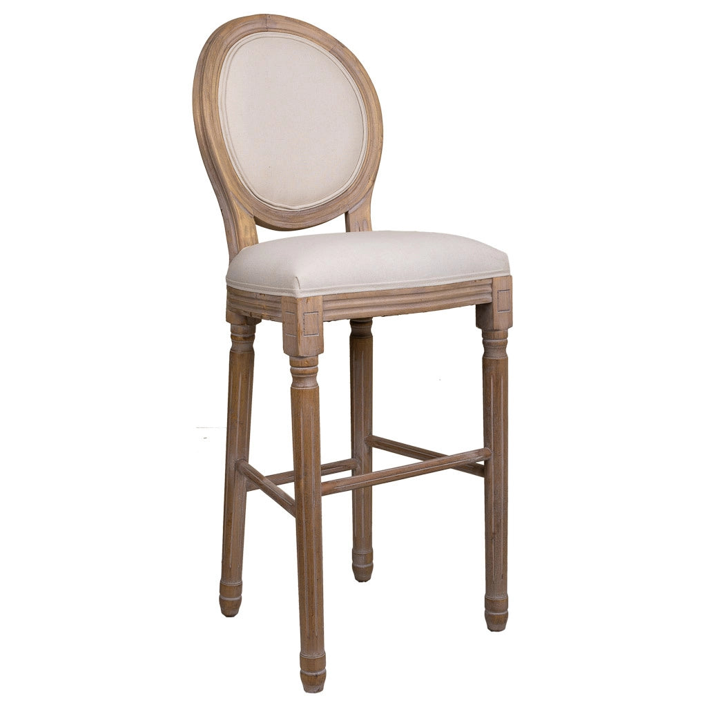 Sgabello in legno panna52x46x116h
