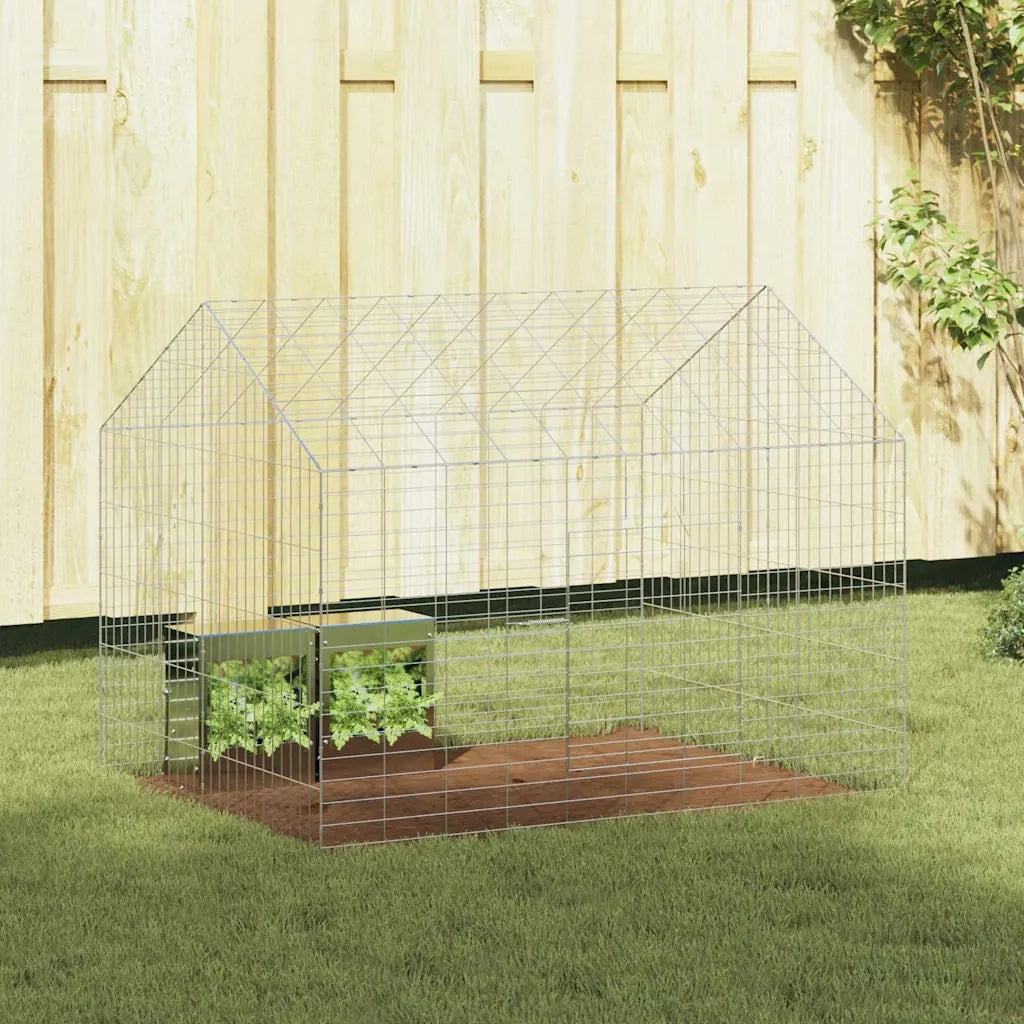 Gabbia per Conigli Argento 100 x 78 x 78 cm Acciaio zincato 42019232