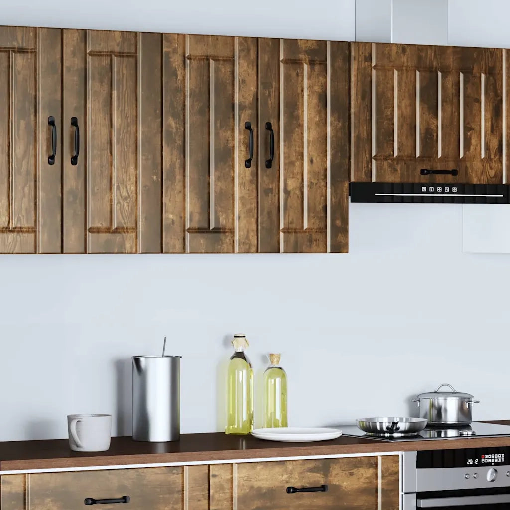 vidaXL Pensile da Cucina Lucca Rovere Fumo in Legno Multistrato