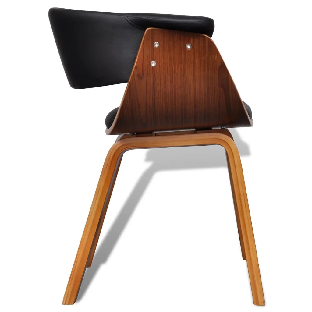 Sedie da Pranzo 4 pz in Legno Curvato e Similpelle 270547