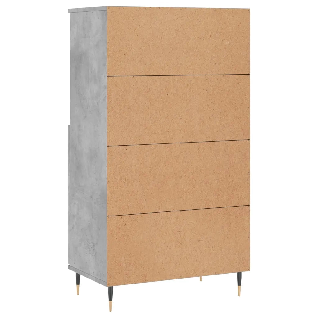 Credenza | Madia | Buffet da pranzo | Armadio da pranzo Grigio Cemento 60x36x110 cm in Legno Multistrato