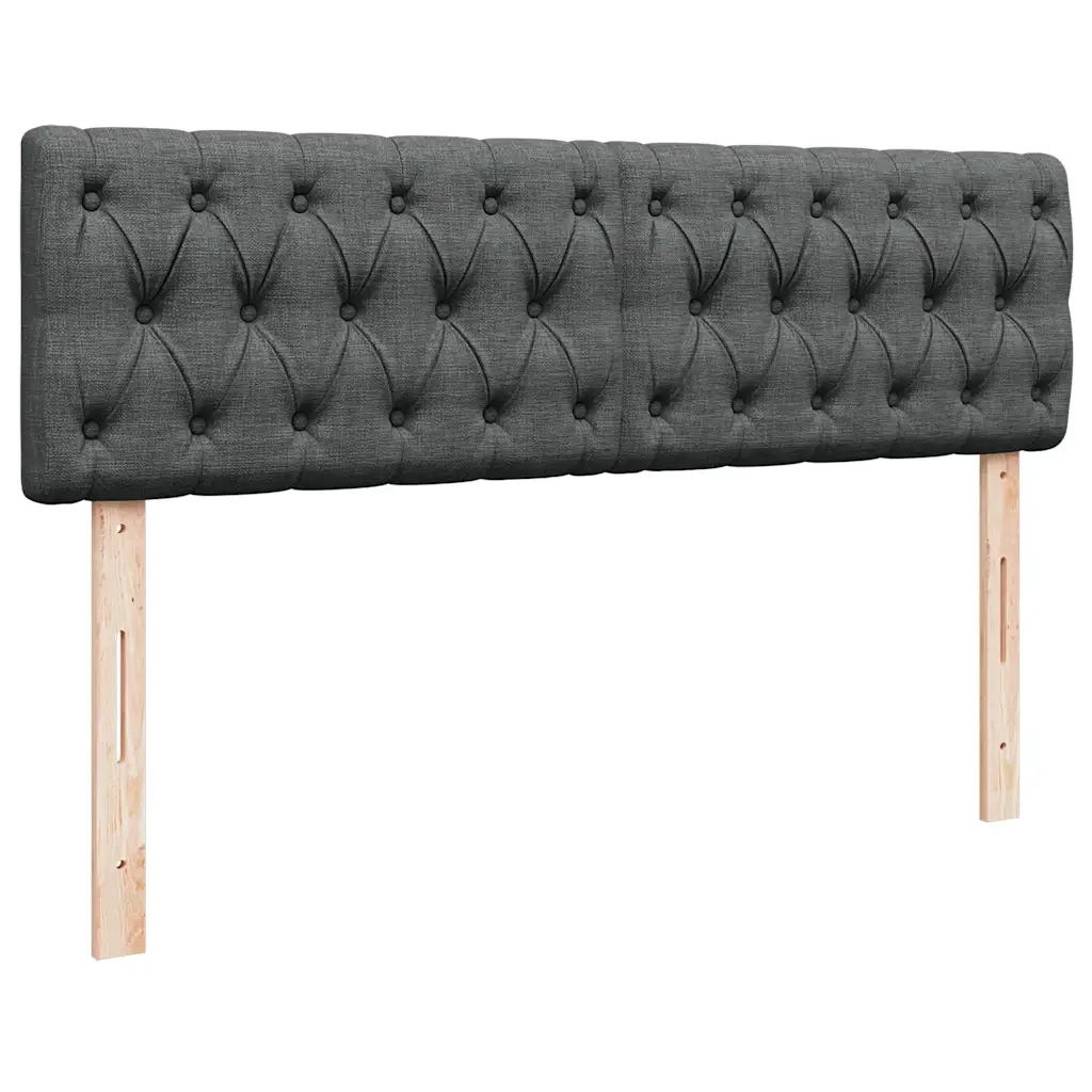 Pouf Letto con Materasso Grigio Scuro 140x200 cm in Tessuto 3311547