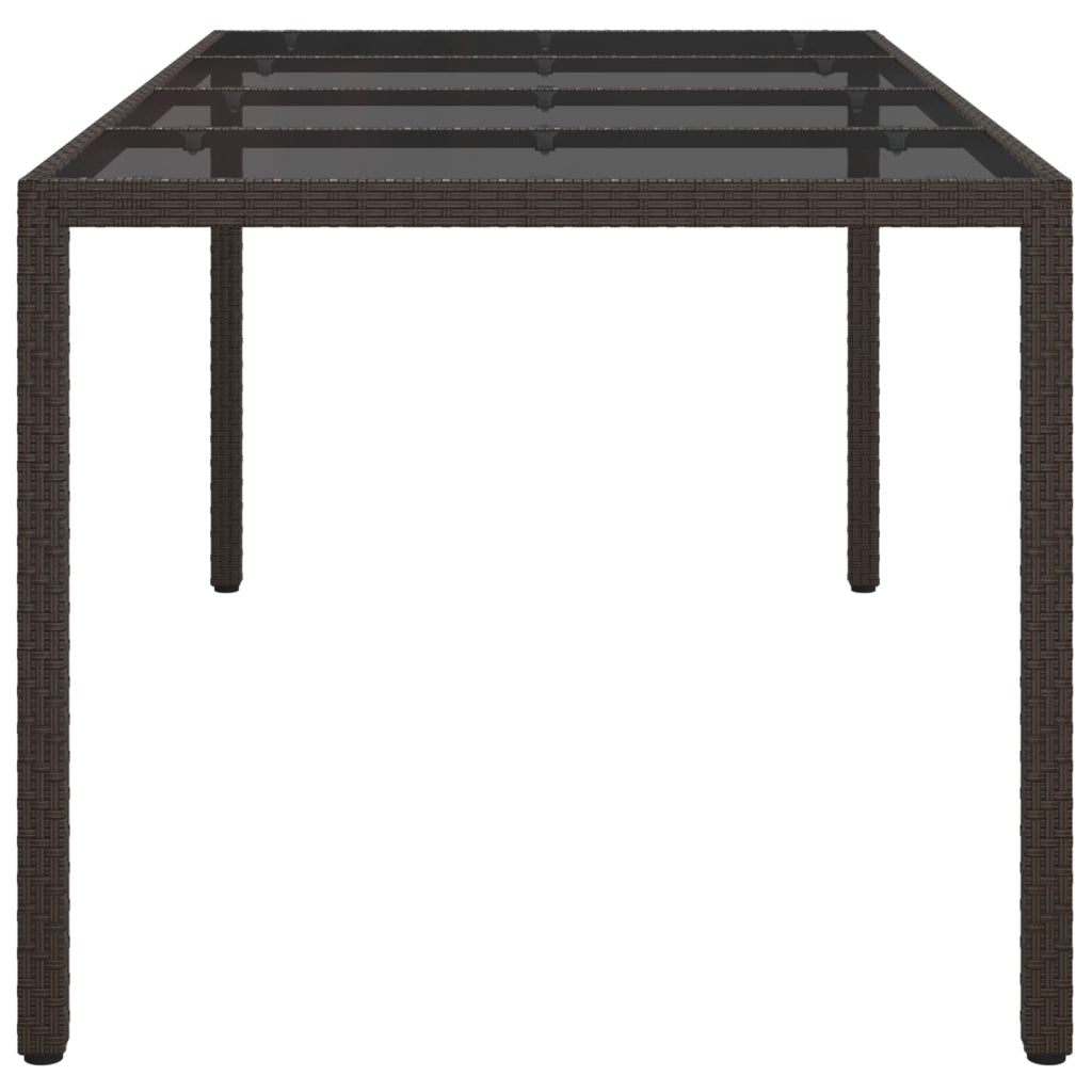 Tavolo da giardino marrone 190x90x75 cm polyrattan