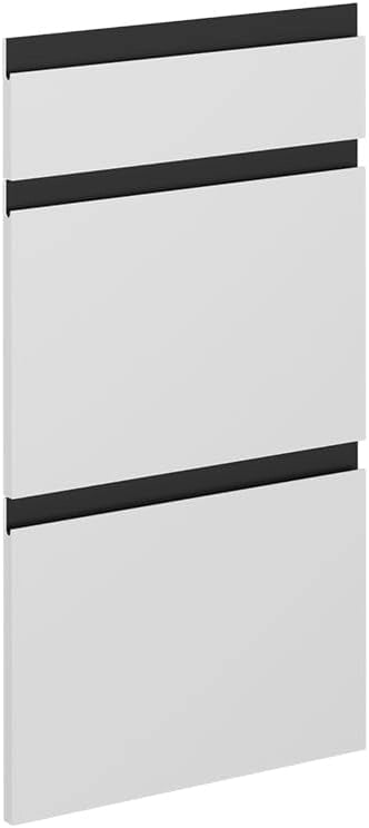 Frontale cucina R-Line, Bianco, 29.6 x 196.2 cm frontale del mobile per mobile alto estraibile, adatto per armadi da cucina R-Line per un montaggio semplice