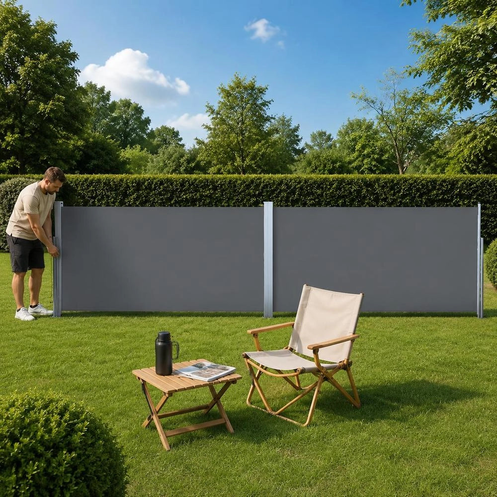 Extendable Side Awning, Anthracite, 200x1000 Cm