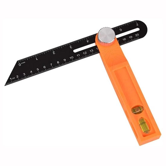 Strumento di livellamento portatile per lavorazione del legno con linia di raccordo, livello orizzontale e verticale con bolle di livellamento, facile da regolare e leggero