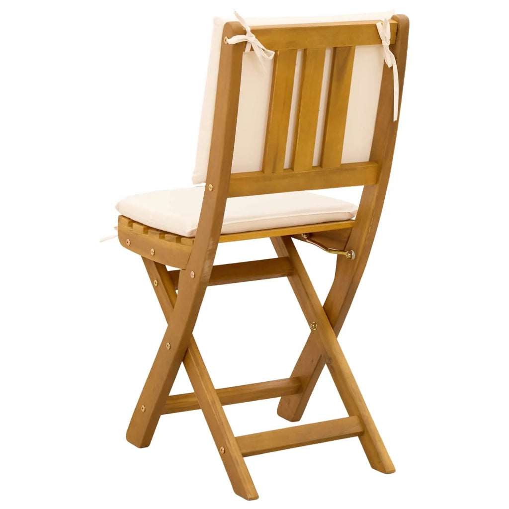 Sedie Bistro da Giardino 2 pcs Bianco Crema 38 x 46 x 85 cm