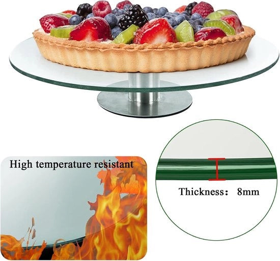 Tavolo da Cucina e da Pranzo con Protezione in Vetro Temprato Anti-Slittamento, Transparenza Chiara, Dimensioni Piccola e Grande