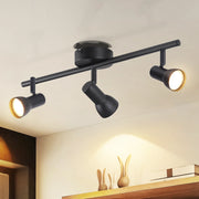 ZMH Faretto da soffitto neri 3 luci GU10 orientabili 350° metallo design moderno senza lampadina