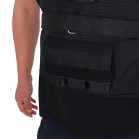 Gilet Fitness da Allenamento da 30 kg regolabile, in Tessuto Oxford e Acciaio, 36x52 cm, Nero