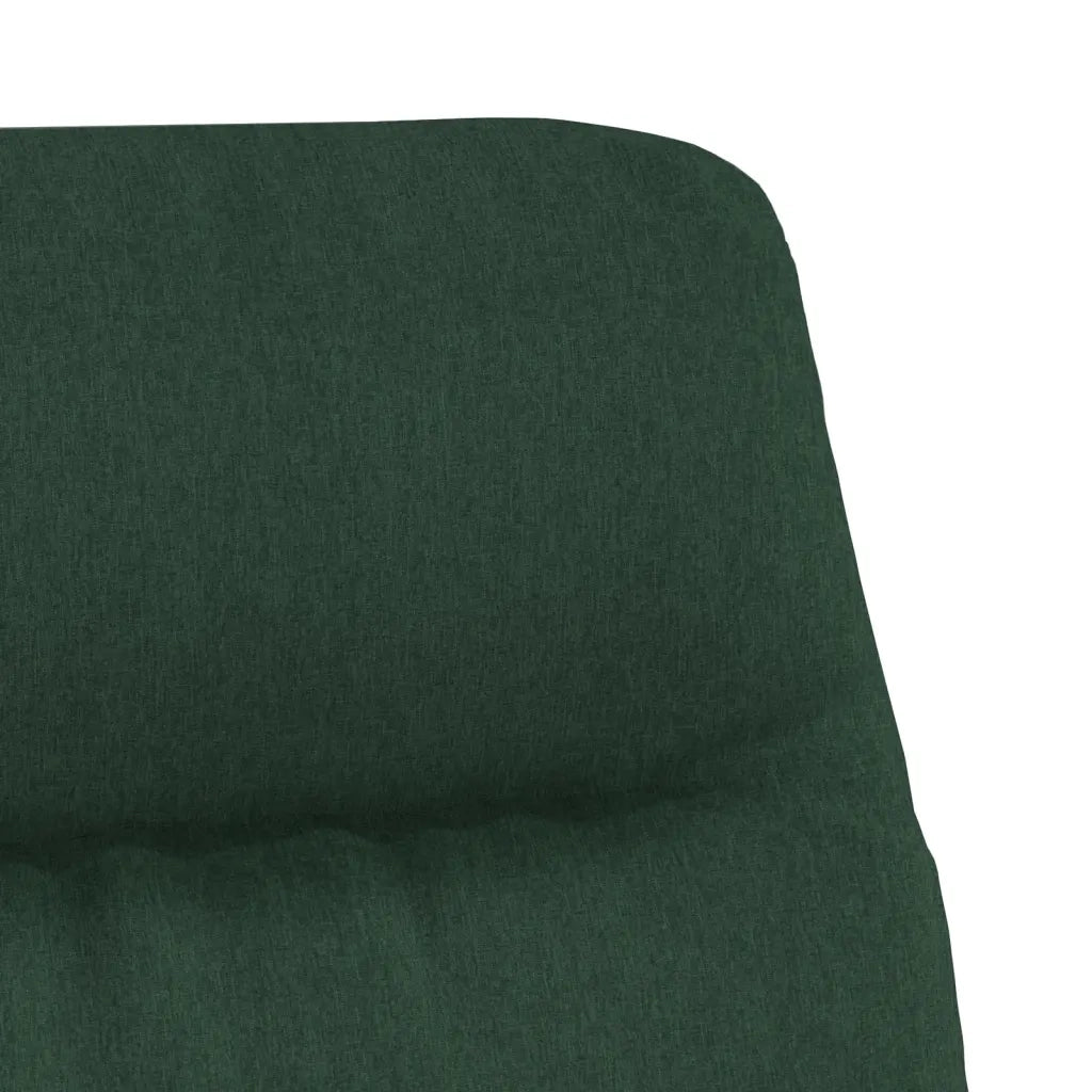 Poltrona Relax con Poggiapiedi Verde Scuro in Tessuto 3097568