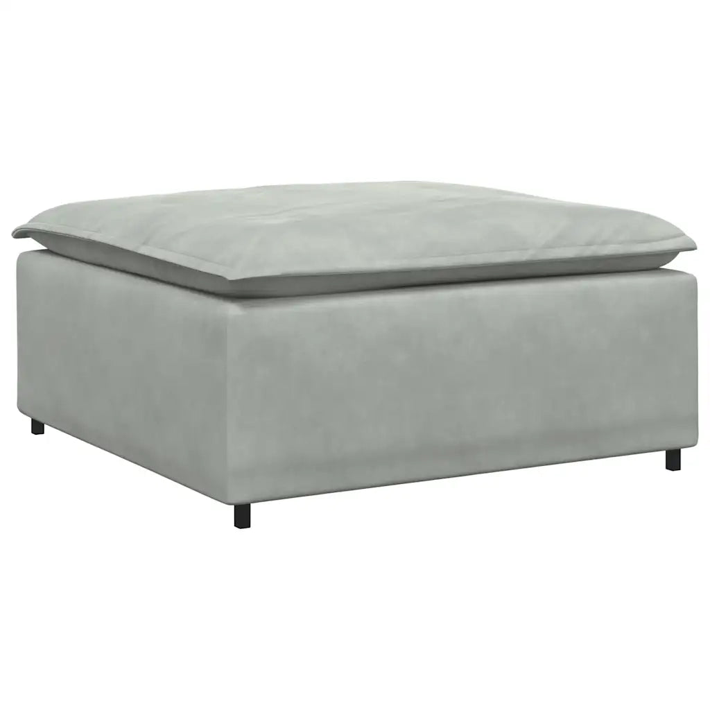 Divano da Giardino-Modulo Poggiapiedi Divano Modulare Grigio Chiaro 100x100x48 cm 778993