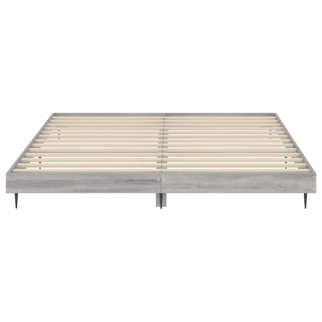 Giroletto-Struttura Letto Grigio Sonoma 200x200 cm in Legno Multistrato 546916