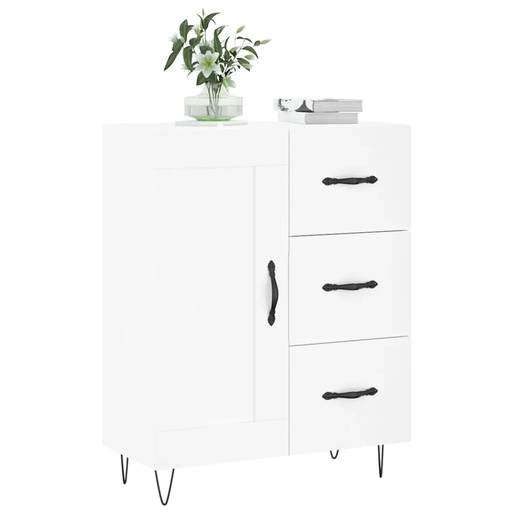 Credenza | Madia | Buffet da pranzo | Armadio da pranzo Bianca 69,5x34x90 cm in Legno Multistrato