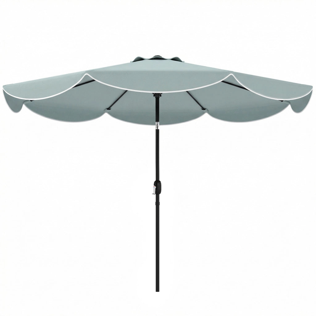 Ombrellone da Giardino Rotondo Inclinabile ¨C zephmum ¨C ¦µ265x235 cm, Blu