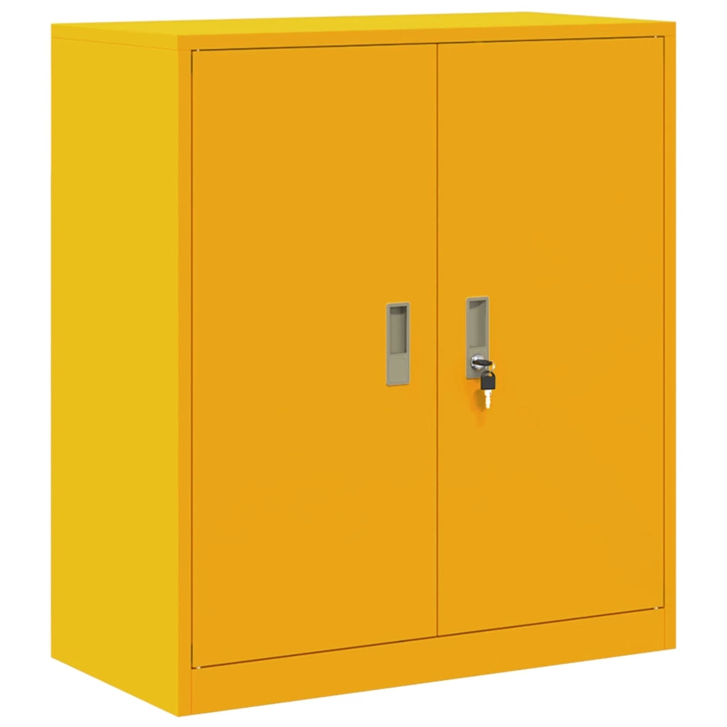 Armadio Giallo senape 80 x 40 x 90 cm Acciaio