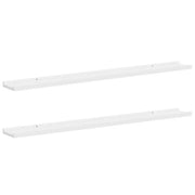 2 pz Mensole da Parete | Scaffali a Parete | Ripiano a parete Bianche 100x9x3 cm