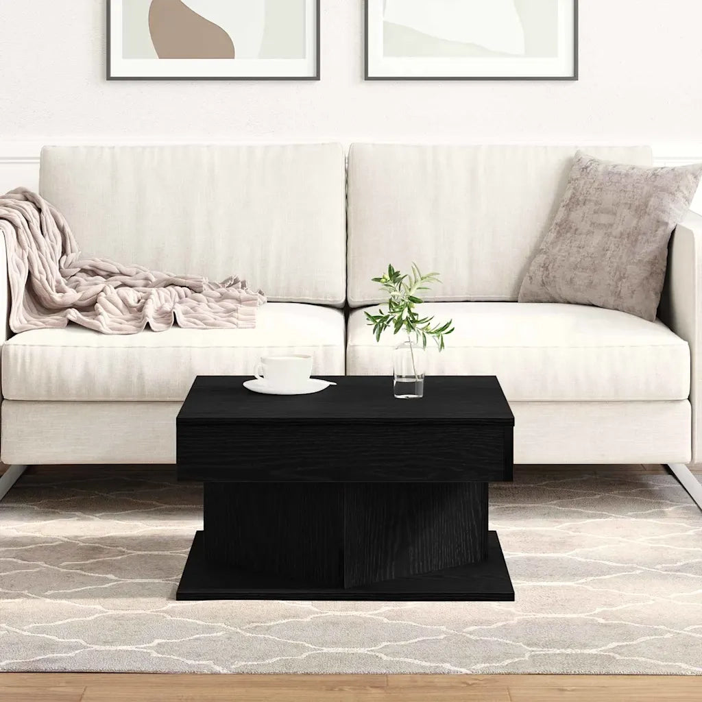 Tavolino da Salotto-Tavolino da soggiorno-Tavolo Rovere Nero 57 x 57 x 30 cm