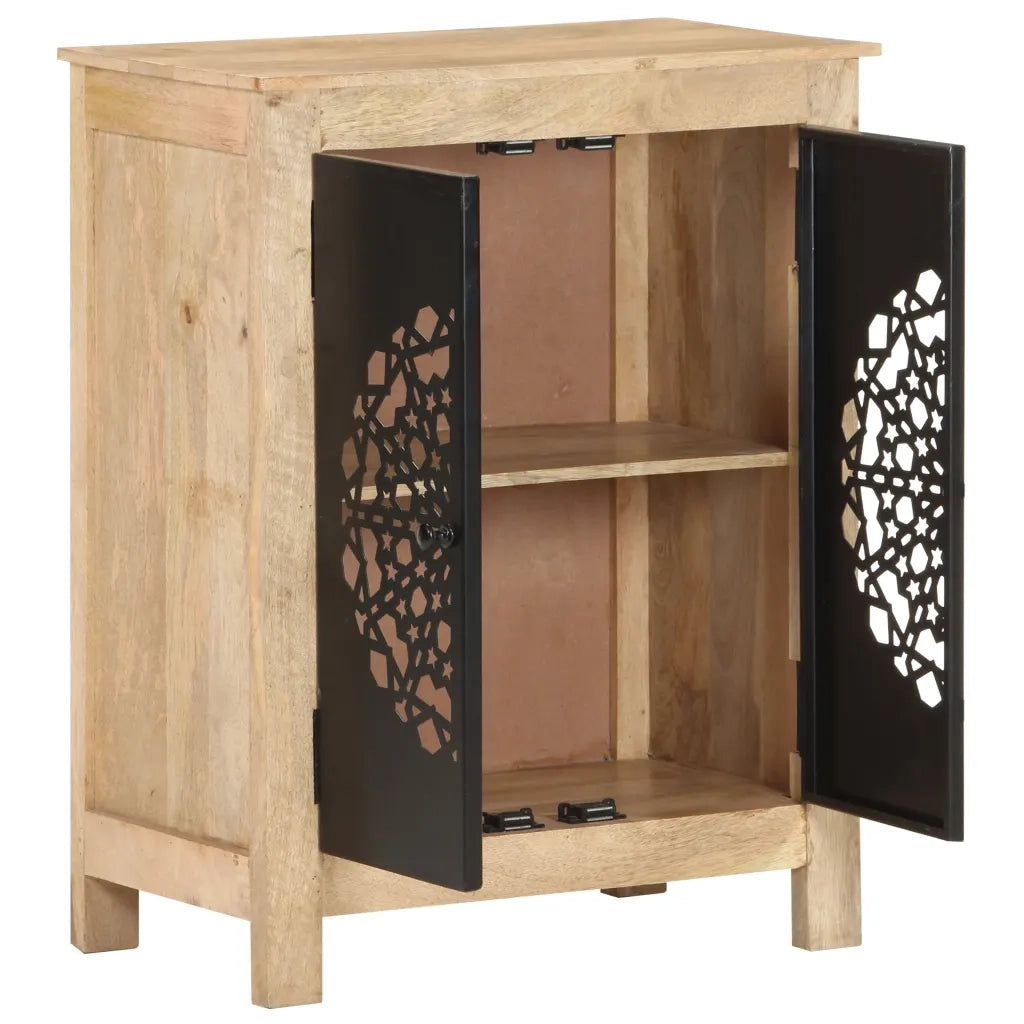 Credenza | Madia | Buffet da pranzo | Armadio da pranzo 60x35x75 cm in Legno Massello di Mango
