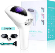 Dispositivo di Epilazione per Donne - Laser per Depilazione 1.000.000 Impulsi - Dispositivo IPL per Depilazione 8 Posizioni Occhiali di Sicurezza Raschietto - Bianco