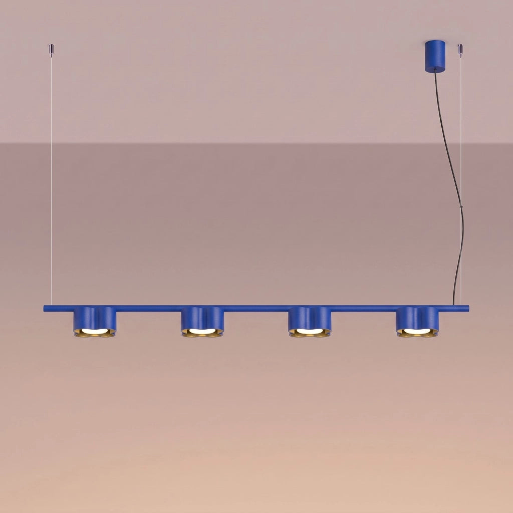 Lampadario OVIO 4 oltremare Gx53