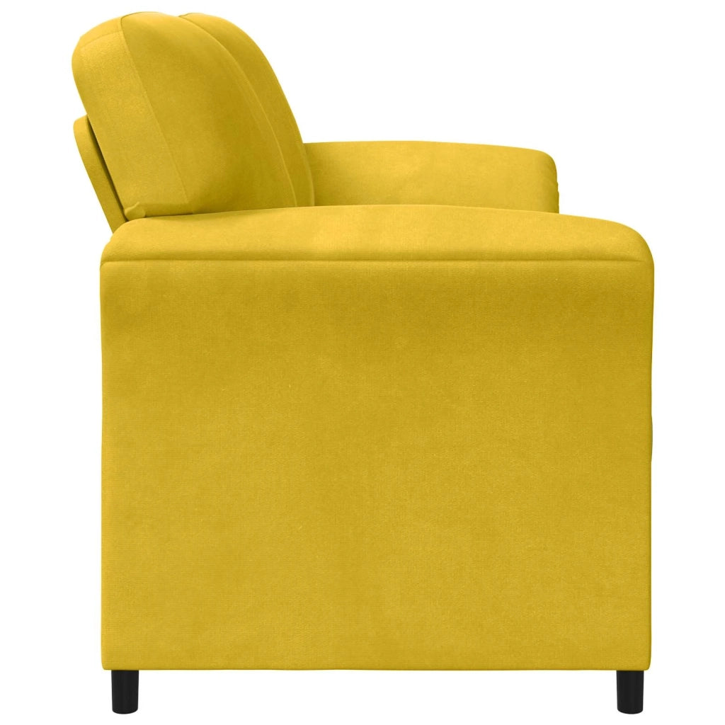 Divano a 2 Posti Giallo 138 x 83 x 95 cm Velluto 42033946