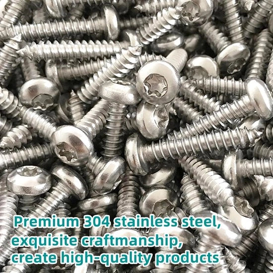 Viti a vitiello in acciaio inox RVS 304, M4 x 20 mm Torx, 60 pezzi