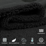 Asciugamano impermeabile per cani, coperta per letto per cani, materasso per cani, cuscino per cani con materiale morbido super soffice, doppia faccia, per letto, divano e poltrona per cani (nero, 71 x 100 cm)