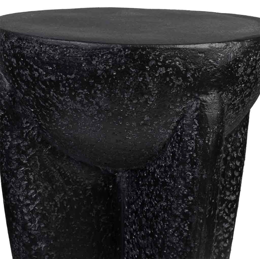 Tavolino laterale in magnesio nero 38x38x46h cm