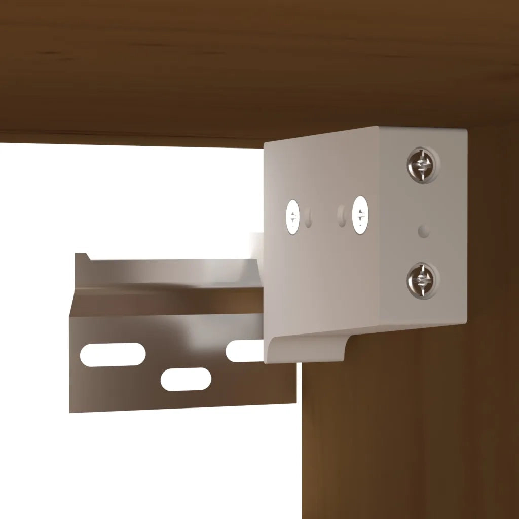 Pensili 2 pz Marrone ambra 60x30x30cm in Legno Massello di Pino 818372