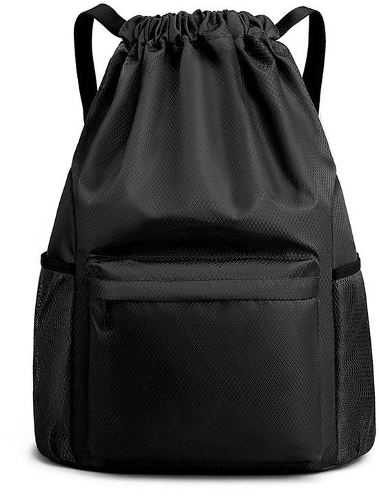 Tas da Sport con Corda di Trascinamento, Tuta da Nuoto, Impermeabile, Trolley da Sport per Outdoor, Allenamento, Fitness, Nero