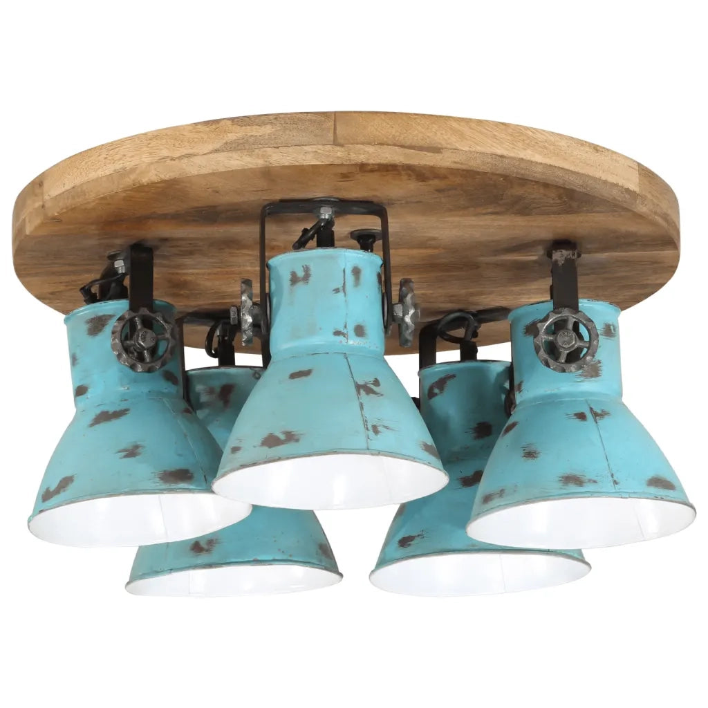 Lampada da Soffitto 25 W Blu Anticato 50x50x25 cm E27 CFW4927272