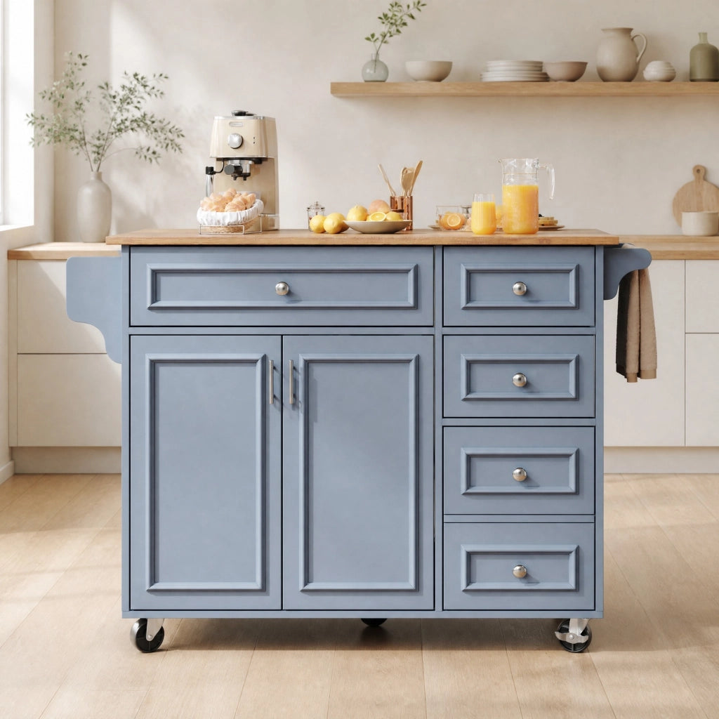 ISOLA DA CUCINA 110x75x92 cm MDF Blu baby