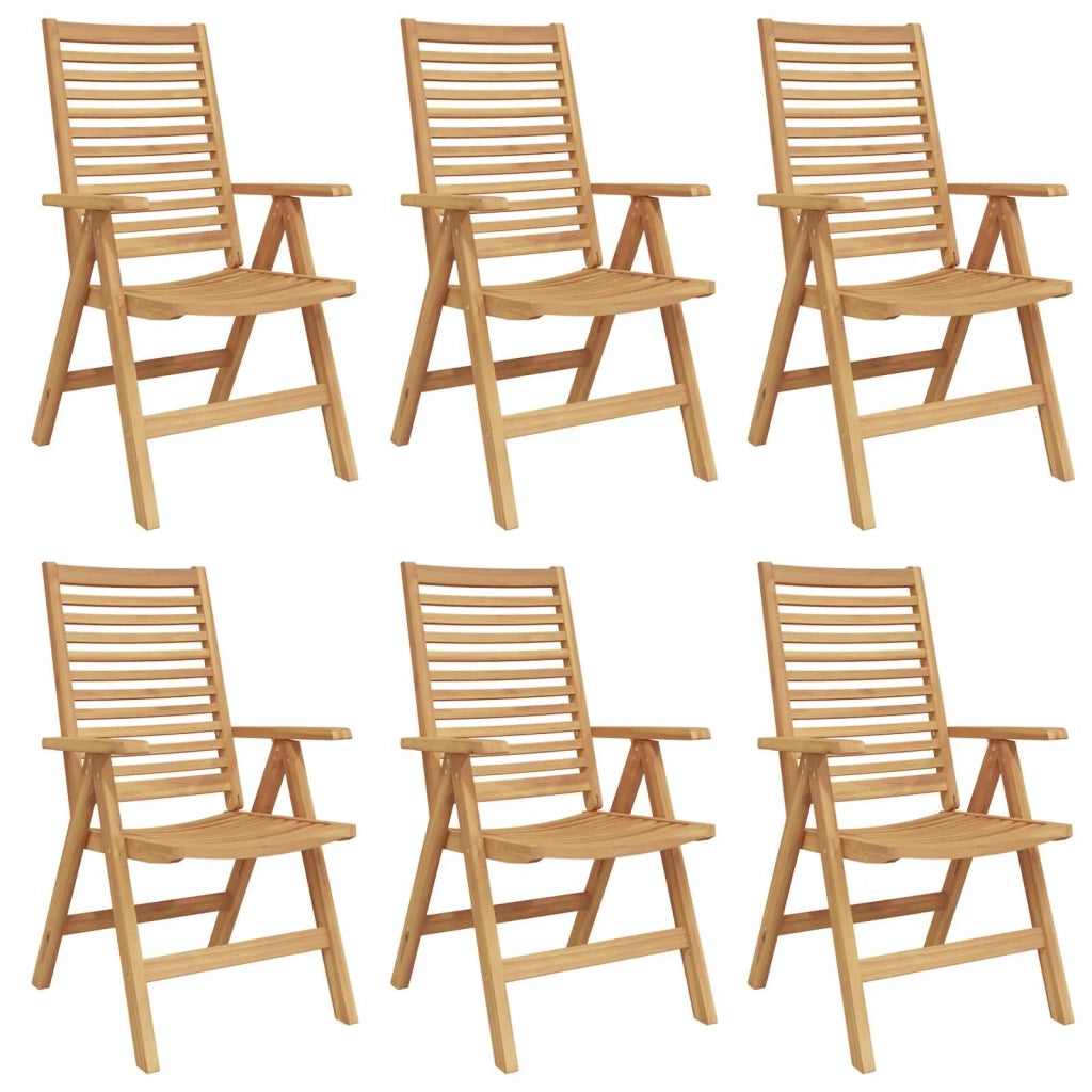 Sedia 6 pcs Marrone 64.5 x 52 x 108 cm Legno di teak solido 3376032