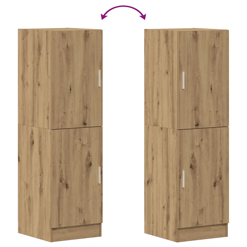 Armadietto Cucina-Mobiletto da Cucina Rovere Artigianale 38x41,5x131,5 cm in Legno