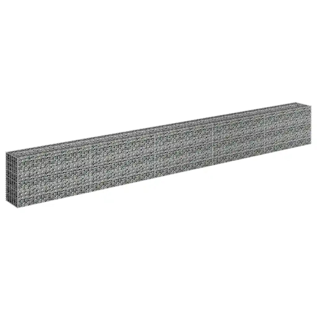 Gabbione Letto Rialzato in Acciaio Zincato 450x30x60 cm 145646