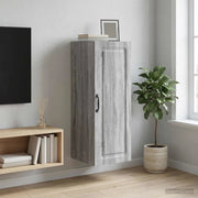 Mobiletto a muro Sonoma grigio 33 x 34,5 x 90 cm 899271