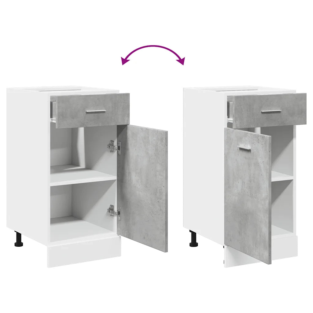 Armadio Inferiore Cassetto “Lyon” Grigio Cemento 40x46x81,5 856082