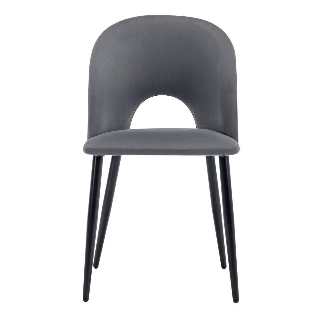 Set da pranzo 117x68x75 cm con sedie in velluto; gambe regolabili; grigio