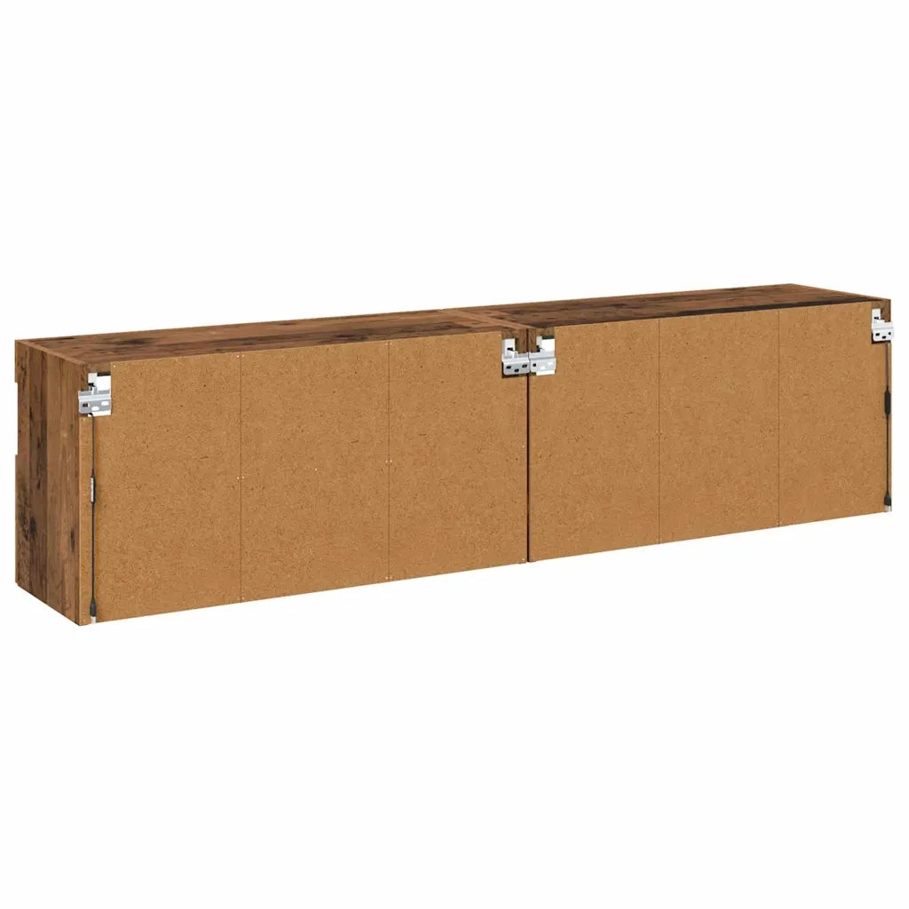 Mobiletti TV da Parete 2 pz | Armadietto TV | Mobile Porta TV Legno vecchio 80 x 30 x 40 cm