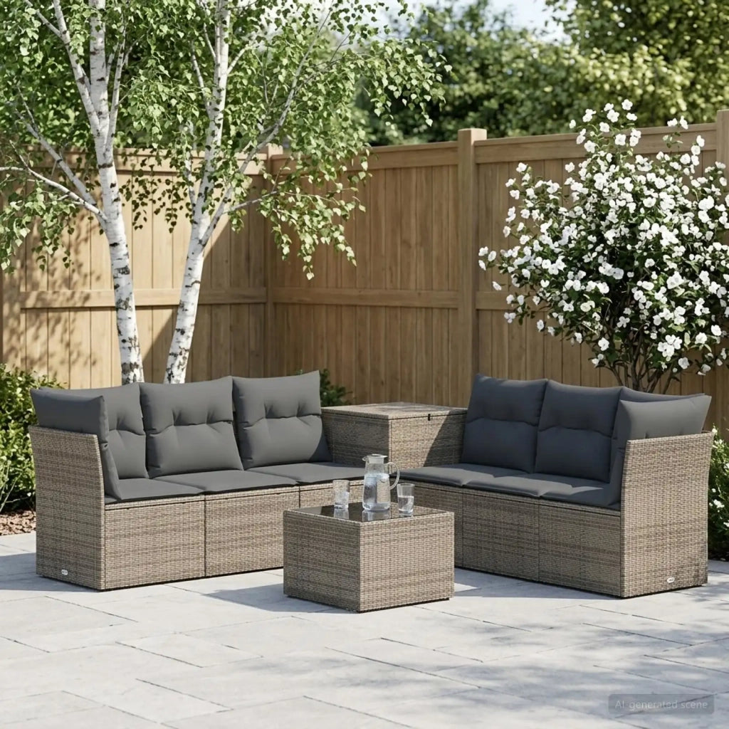 Set di divani 8 pz Grigio e Grigio Scuro 3448276